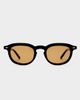 Le Specs Le Specs Heart Throb round sunglasses in black with brown lens - 2