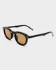 Le Specs Le Specs Heart Throb round sunglasses in black with brown lens - 3