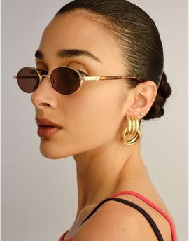 Le Specs Le Specs Icicle slim sunglasses in smoky brown