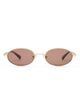 Le Specs Le Specs Icicle slim sunglasses in smoky brown - 4