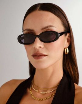 Le Specs Le Specs outta love oval sunglasses in black
