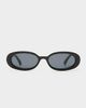 Le Specs Le Specs outta love oval sunglasses in black - 2