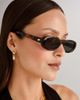 Le Specs Le Specs outta love oval sunglasses in tortoiseshell with green lens-Brown - 1