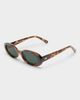 Le Specs Le Specs outta love oval sunglasses in tortoiseshell with green lens-Brown - 2