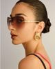 Le Specs Le Specs Paralell Universe visor sunglasses in gold graduated tint - 1