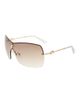 Le Specs Le Specs Paralell Universe visor sunglasses in gold graduated tint - 2