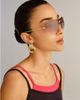 Le Specs Le Specs Paralell Universe visor sunglasses in gold graduated tint - 3