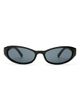 Le Specs Le Specs Popalicious slim sunglasses in black-Brown - 4