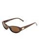 Le Specs Le Specs Popalicious slim sunglasses in brown - 3