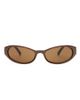Le Specs Le Specs Popalicious slim sunglasses in brown - 4