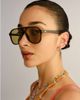 Le Specs Le Specs Tragic Magic aviator sunglasses in black and olive-Green - 1