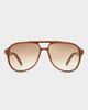 Le Specs Le Specs tragic magic aviator sunglasses in brown with brown lens-Black - 3