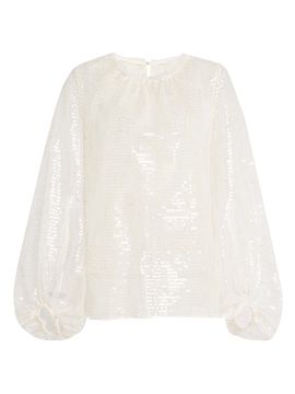 Le Superbe Women's Femme Sequined Long-Sleeve Blouse