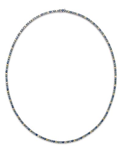 Le Vian Couture Bloomingdale's Fine Collection Montana Sapphire Ombre Necklace in 14K White Gold, 24