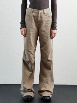 LE washed parachute pants (khaki beige)