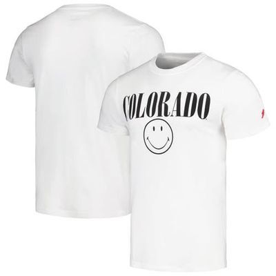 LEAGUE COLLEGIATE WEAR Men's League Collegiate Wear White Colorado Buffaloes Smiley All American T-Shirt 