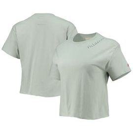 LEAGUE COLLEGIATE WEAR Women's League Collegiate Wear Green Miami Hurricanes Chain Stitch Clothesline Crop Top 
