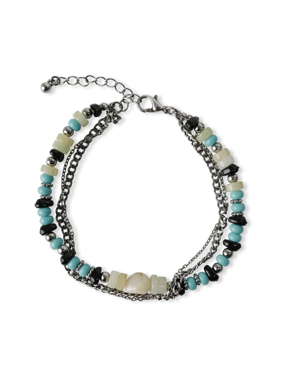 leathery Mix Valley Beaded Bracelet