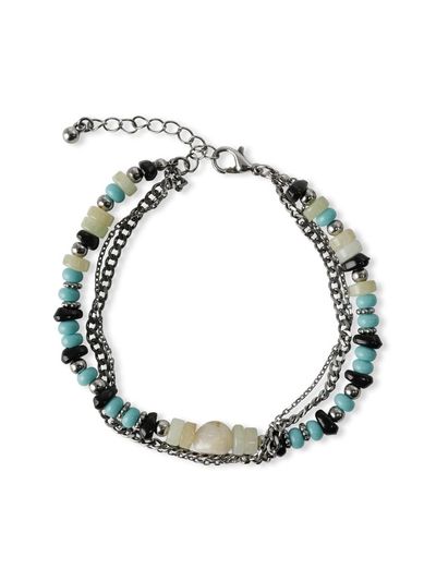 leathery Mix Valley Beaded Bracelet