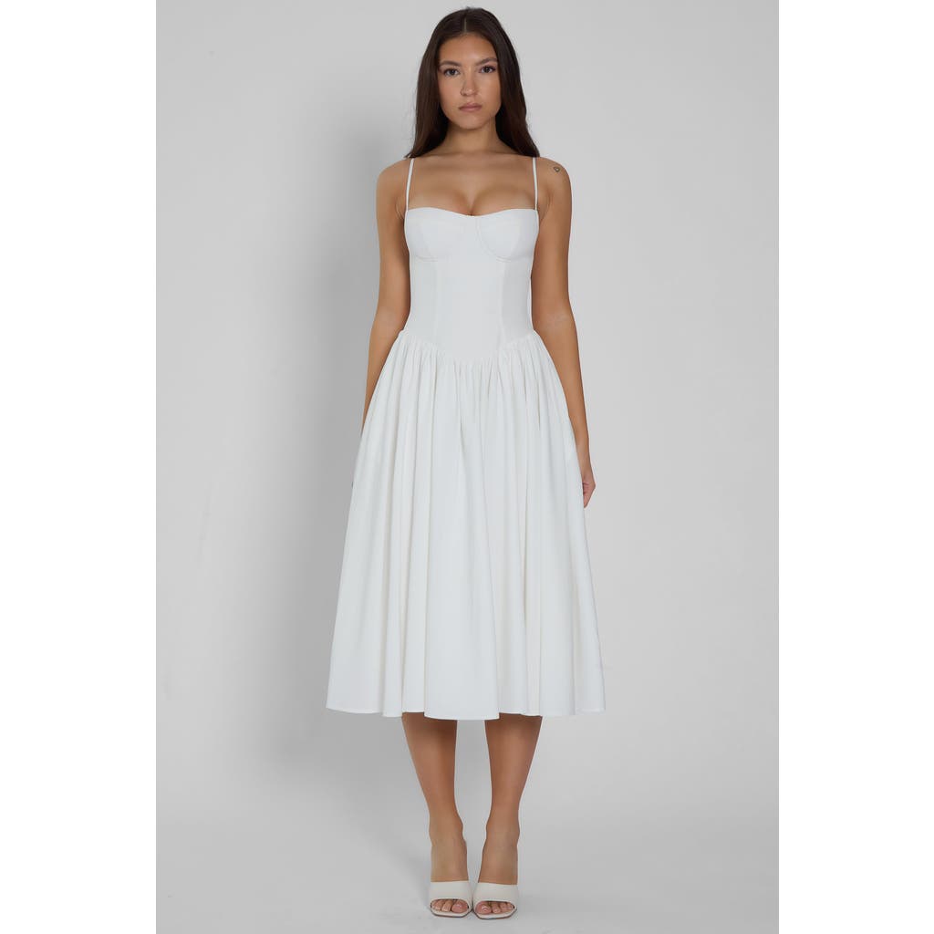 LEAU LEAU Ballerina Bustier Midi Dress