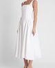 LEAU LEAU Chloe Corset Midi Dress in White, Women's at Urban Outfitters - 4