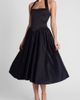 LEAU LEAU Hart Halter Corset Midi Dress in Black, Women's at Urban Outfitters - 3