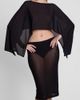 LEAU LEAU Imogen Sheer Mesh Cape Top in Black, Women's at Urban Outfitters - 2