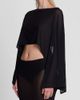 LEAU LEAU Imogen Sheer Mesh Cape Top in Black, Women's at Urban Outfitters - 3