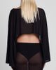 LEAU LEAU Imogen Sheer Mesh Cape Top in Black, Women's at Urban Outfitters - 5