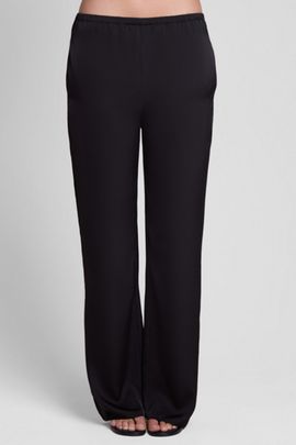 LEAU LEAU Soho Satin Straight Leg Pants in Black, Women's at Urban Outfitters