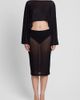 LEAU LEAU Vesper Sheer Mesh Knee Length Skirt in Black, Women's at Urban Outfitters - 2