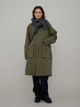 L’EAU Military Oversized Fishtail Parka [Deep Green]