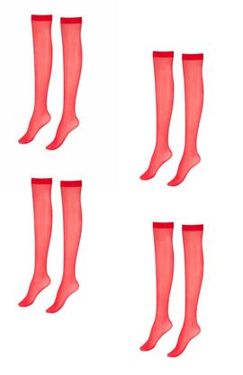 LECHERY® LECHERY® 6-Pack Glossy Sheer Fashion Socks