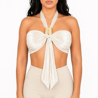 LECHERY® LECHERY® X Yahaira Multiway Convertible Velvet One-Piece Top
