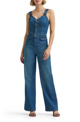 Lee Lee Cutout Denim Jumpsuit