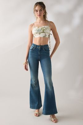 Lee Lee Ever Fit High-Rise Flare Jean in Indigo Tea, Women's at Urban Outfitters