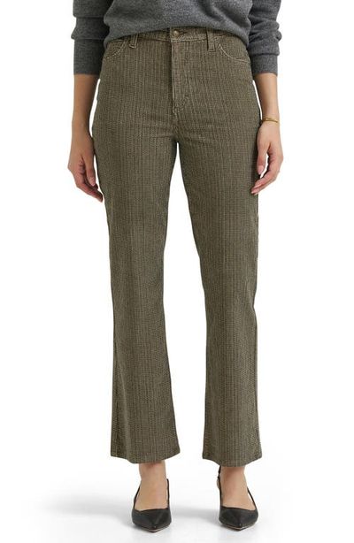 Lee Lee High Waist Glen Plaid Corduroy Kick Bootcut Jeans