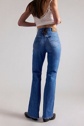 Lee Lee Lace-Up High-Rise Bootcut Jeans
