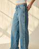 Lee Lee Lace Side Seam Low-Slung Slouch Jean in Forever Light, Women's at Urban Outfitters - 1