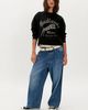 Lee Lee Loose Button-Fly Striped Ankle Jeans - 1
