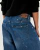 Lee Lee Loose Button-Fly Striped Ankle Jeans - 4