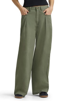 Lee Lee Pleated Slouchy Wide Leg Twill Pants