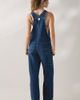 Lee Lee Relaxed Straight Bib Denim Overall in Tinted Denim, Women's at Urban Outfitters - 4