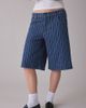 Lee Lee Sonic Speed Stripe Long Denim Short in Sonic Speed Stripe, Women's at Urban Outfitters - 1