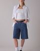 Lee Lee Sonic Speed Stripe Long Denim Short in Sonic Speed Stripe, Women's at Urban Outfitters - 4