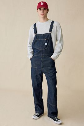 Lee Lee Workwear Denim Bib Overalls in Rinsed, Men's at Urban Outfitters