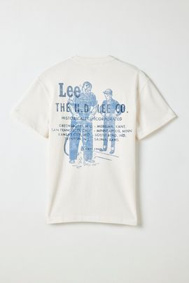 Lee Lee Workwear Graphic Relaxed Fit Tee in Ecru, Men's at Urban Outfitters