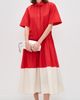 Lee Mathews Lee Mathews Charlotte Spliced Dress Red - 5
