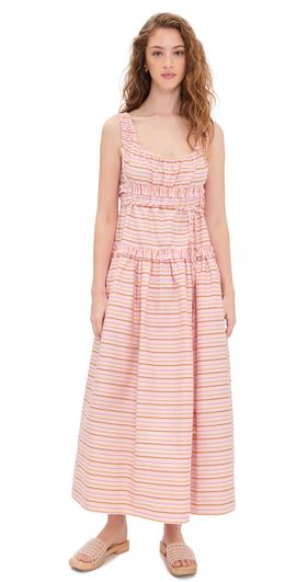 Lee Mathews Lee Mathews Marie Dress Pink Stripe