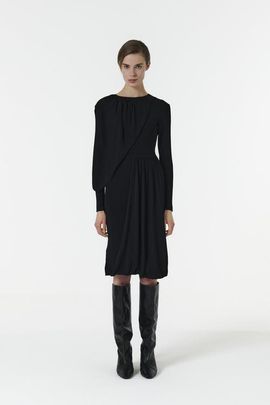 Leem Leem Knitted Dress with Scarf Detail